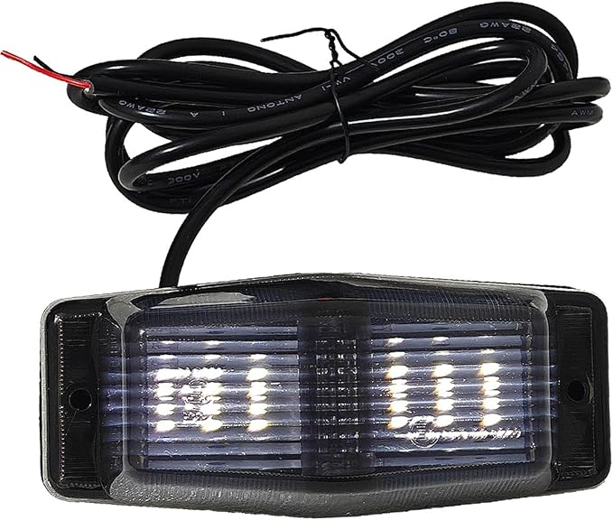 1PC/2PCS 24V LED Marker Light Front Grill Double Burner/Pole Indicator Lamp(1x Smoked White)