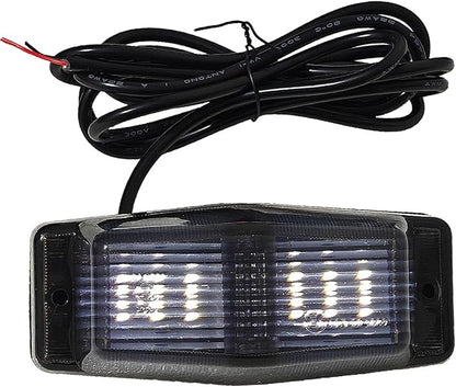 1PC/2PCS 24V LED Marker Light Front Grill Double Burner/Pole Indicator Lamp(1x Smoked White)