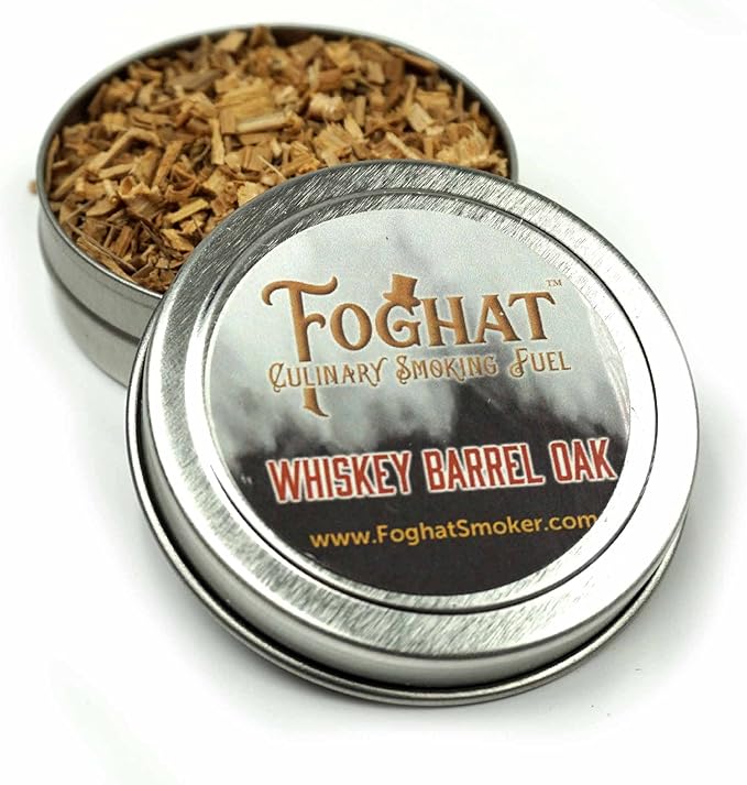 Foghat Fuel Sampler Four Pack | Whiskey Barrel Oak, Old Hickory, Sweet Texas Mesquite, Maple Myst Wood Shavings, 4 x 1oz | Cocktail and Culinary Wood Chips for Smoking