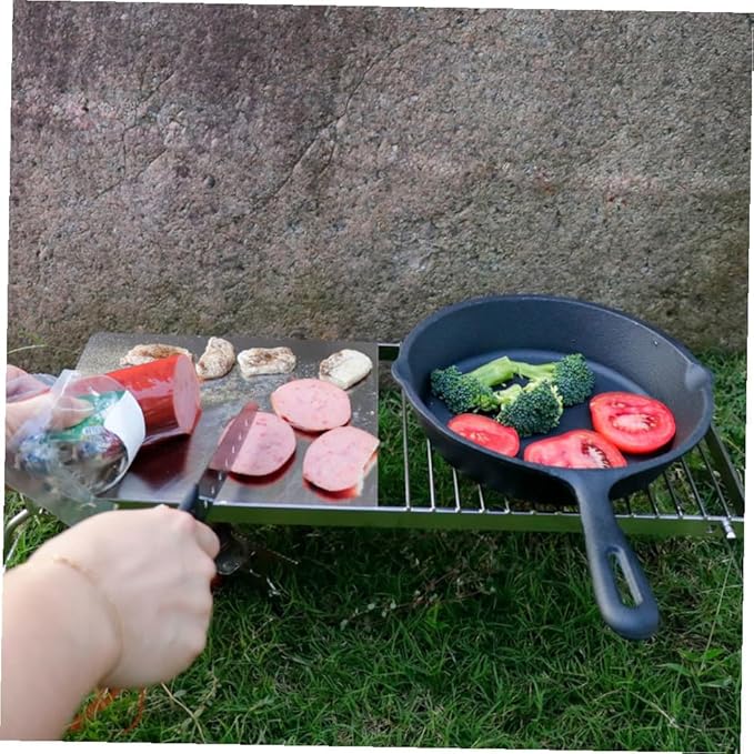 Stainless Steel Outdoor BBQ Grill Rack for Camping Charcoal Grill Tool Folding Design and Easy Setup for Barbecue Parties