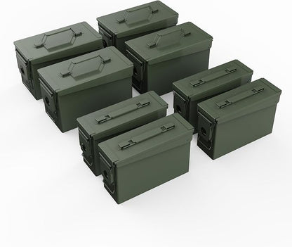 PATRON 30 & 50 Cal Ammo Can Metal Ammo Box Storage Crate Case for Shotgun Bullet Rifle Ammunition Waterproof (Black or Green)