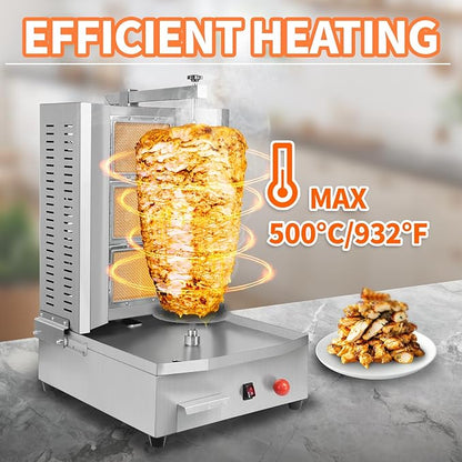 3 Burners Shawarma Machine Commercial Vertical Rotisserie Grill Turkish Doner Kebab Machine for Kitchen Restaurant