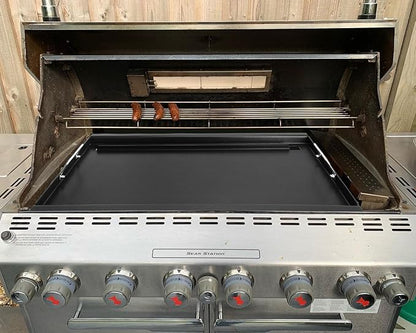 Full-Size Griddle Inserts for Weber Summit 600 Series Grills, Flat Top Griddle for Summit E-640/650/660/670 S-640/650/660/670 Gas Grills with a Smoker Box, Replacement Parts for Weber 67552
