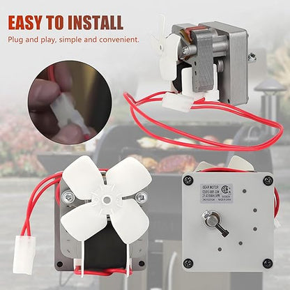 2.0 RPM Auger Motor Replacement Parts, Compatible with Traeger, Pit Boss, and Camp Chef, Wood Pellet Grill Smokers, Universal Barbecue Auger Motor Replacement 120V 60Hz 2 Pole