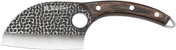 Zassenhaus Keeper Chef's Knife 9.8-inch, Handmade Blade Steel with Hole, Pakka Wood Handle with Leather Sheath, for Kitchen or Outdoor Chef's, Boning, Chopping Knife