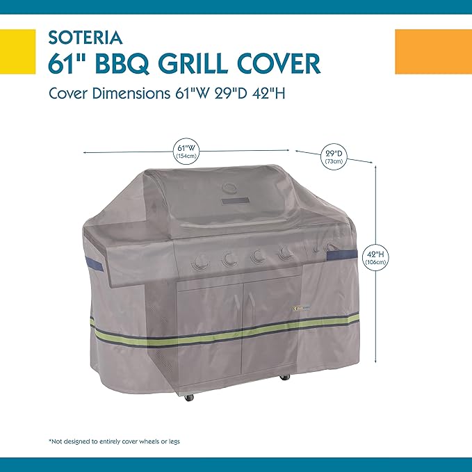 DUCKCOVERS Soteria Waterproof 59 Inch BBQ Grill Cover