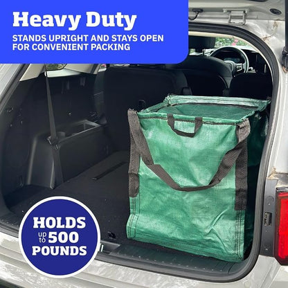 DURASACK 22-Gallon Zipper Top Heavy Duty Storage Tote Bags, Single, Green | Rugged Woven Polypropylene Moving Bag, Reusable Self-Standing Design, Holds up to 500 Pounds