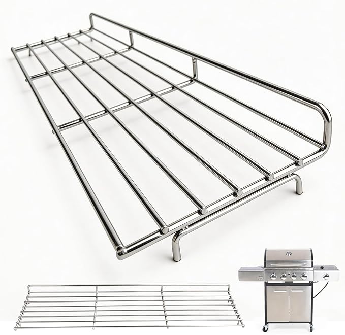 Grill Warming Rack for Captiva Designs 4-Burner Propane Gas BBQ Grill with Side Burner, Hanging Upper Rack Replacement Parts for Captiva Designs Grill Accessories, Stainless Steel 1 Pack