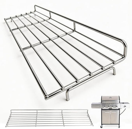Grill Warming Rack for Captiva Designs 4-Burner Propane Gas BBQ Grill with Side Burner, Hanging Upper Rack Replacement Parts for Captiva Designs Grill Accessories, Stainless Steel 1 Pack
