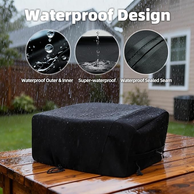 NOELIFE Grill Cover for Blackstone 17 inch Tabletop Griddle with Hood, Griddle Accessories for Blackstone 17, Propane Fuel Cylinder Can Be Covered Completely, Waterproof and Windproof (Cover Only)