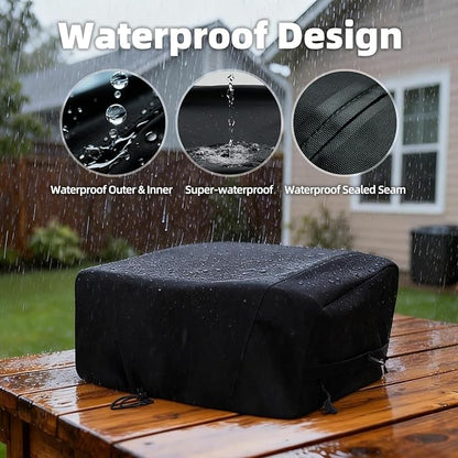 NOELIFE Grill Cover for Blackstone 17 inch Tabletop Griddle with Hood, Griddle Accessories for Blackstone 17, Propane Fuel Cylinder Can Be Covered Completely, Waterproof and Windproof (Cover Only)