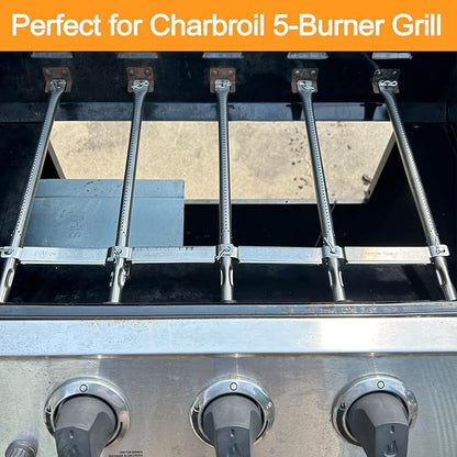 Hisencn 4 Pack 304 Stainless Steel Carryover Tubes - Universal Gas Grill Crossover Tube Replacement for Charbroil, Nexgrill 5-Burner & Most 4-5 Burner Grills