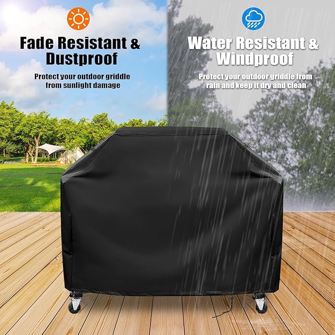 2 Burner Gas Grill Cover for Green Party 2-Burners Griddle Combo,Waterproof Propane Smoker Cover for Sophia William Double Burner Gas BBQ Grill-38 x 19 x 36