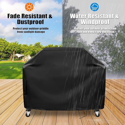 2 Burner Gas Grill Cover for Green Party 2-Burners Griddle Combo,Waterproof Propane Smoker Cover for Sophia William Double Burner Gas BBQ Grill-38 x 19 x 36