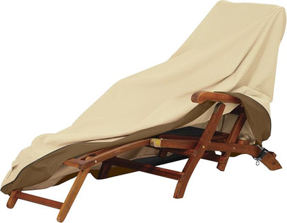 Classic Accessories Veranda Water-Resistant 65 Inch Steamer Patio Chaise/Deck Chair Cover, Chaise Lounge Covers Outdoor