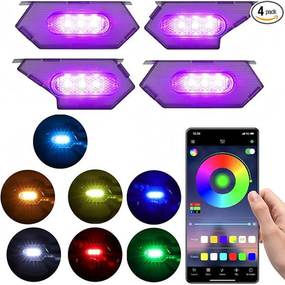 RGB Led Grills Light for 4Runner TRD-Sport TRD Offroad 2025 2026 | 4 in 1,6th gen Toyota 4runner oem 2027 grill light assembly