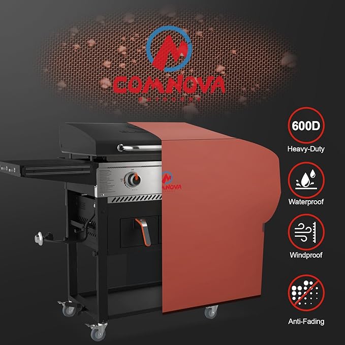 M COMNOVA OUTDOORS 28 Inch Griddle Cover - Blackstone Pro Series Compatible, Heavy Duty Waterproof, Orange