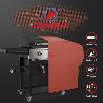 M COMNOVA OUTDOORS 28 Inch Griddle Cover - Blackstone Pro Series Compatible, Heavy Duty Waterproof, Orange