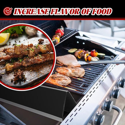 7620 7621 Flavorizer Bars for Weber Genesis 300 Series, E310, S310, E320, E330, S330, EP310, EP320, EP330 Grill with Front-Mounted Control (Cast Iron, 7620+7524)