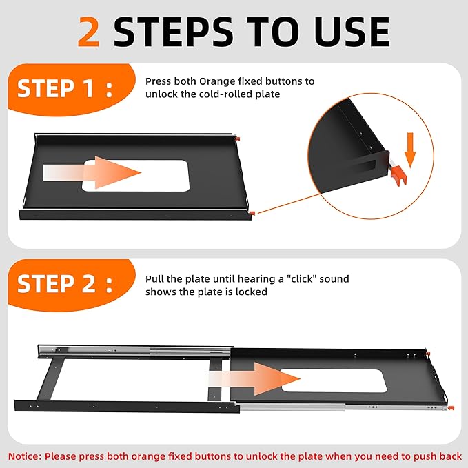 ALL-TOP Fridge Slide (Inner 39.2 x 22.4in) Vehicle Refrigerator Freezer Slider with 4 Buckle Straps, Universal Fit, Max 287 LBS, 3rd Gen