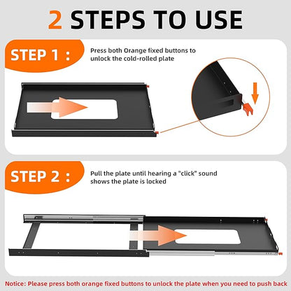 ALL-TOP Fridge Slide (Inner 39.2 x 22.4in) Vehicle Refrigerator Freezer Slider with 4 Buckle Straps, Universal Fit, Max 287 LBS, 3rd Gen