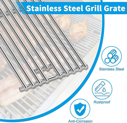 Grill Replacement Parts for Bull 16517 16631 16520, Stainless Steel Grill Grates, Flame Tamers, Heat Shields for Bull Angus 4 Burner 47628 47629, Outlaw 26038, Steer Premium 69008, Lonestar 87049