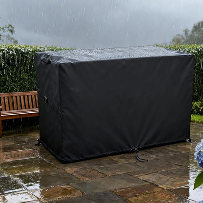 Outdoor Storage Box Cover，Waterproof Resin Storage Bin Cover Deck Box Covers-25"L x 22.75"W x 46.75"H