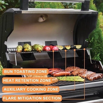 Grill Warming Rack for CharGriller 5050 Replacement Parts, Accessories for Char Griller Top Rack 5050 3001 3008 5650 Cooling Rack, Grill Warmer for Char Griller Grill Replacement Parts,Stainless Steel