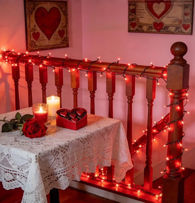 240FT Valentine Lights Outdoor, 750 LED Valentine Decoration Lights with 12 Modes & Timer Memory, Dimmable Plug in Waterproof Xmas Light for Yard Trees Wedding Party Holiday Valentine Decor