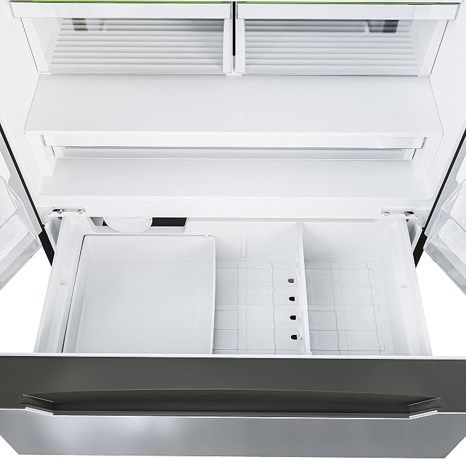 KoolMore Counter Depth French Door Refrigerator with Ice Maker, 4 Door Stainless-Steel Fridge - 22.5 Cu.Ft