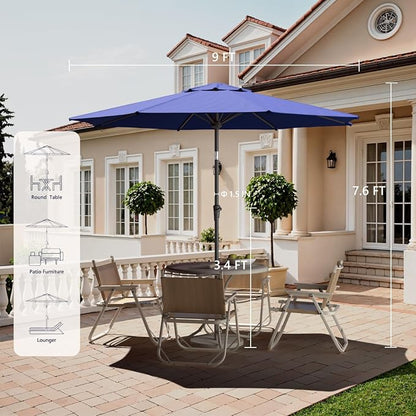 Outdoor Patio Umbrella, 8 Ribs Market Table Umbrella