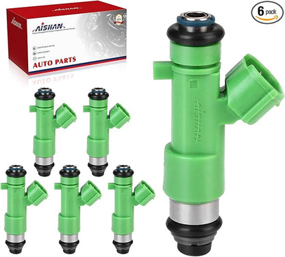 6PCS Fuel Injectors 12 Holes Compatible with Nissan 350Z Altima Murano Quest, for Infiniti EX35 FX35 G35 M35 M35H V6 3.5L Replace# 16600JK20A 16600-JK20A