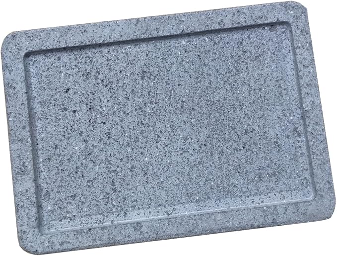 WANLIAN Lava Grill Steak Stone,Grilling Stone,Tabletop Grill Cooking Stone,11.8x7.9 x1in Grilling Plate for Oven and Barbecue Cooking Meat,Fish,Vegetable and Pizza