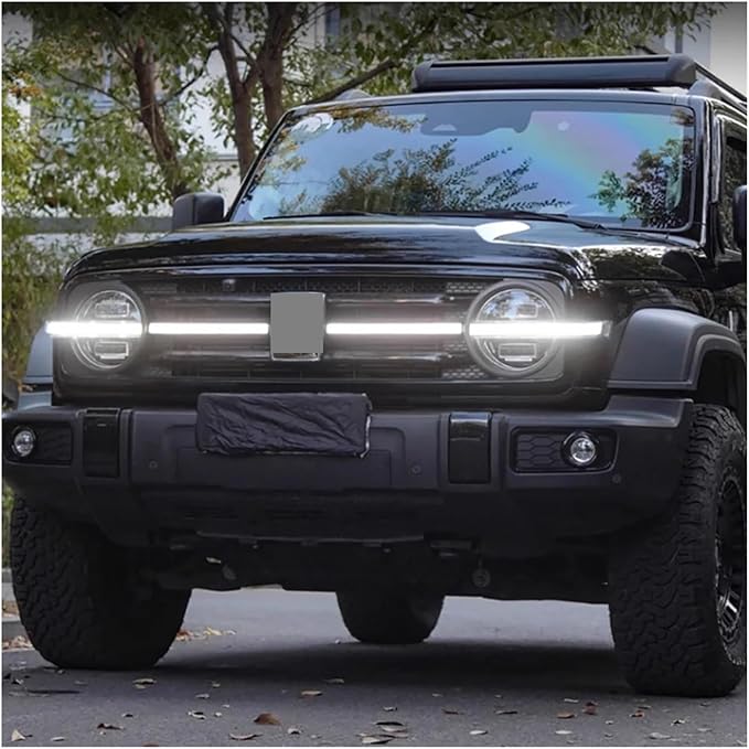 Car Grille Light Horizontal Bar Runs Through Light Compatible For Great Wall Tank 300 LED Daytime Running Light Decorative Light Accessory