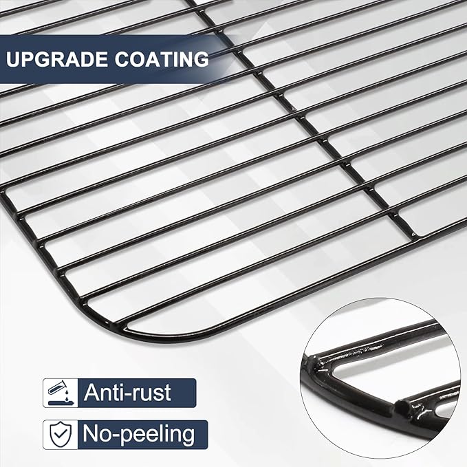 Criditpid Grill Replacement Parts for Expert Grill XG10-101-002-02 3 Burner Gas Grill, Cooking Grate & Stainless Steel Heat Plate Shields Kit for Expert Grill GBC1716W GBC2016W GBC2016WRS Grill Parts.