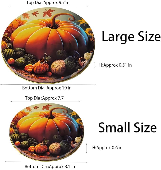 Ritadeshop Burner Covers for Electric Stove (Orange Pumpkin, Round D8/10‘’)