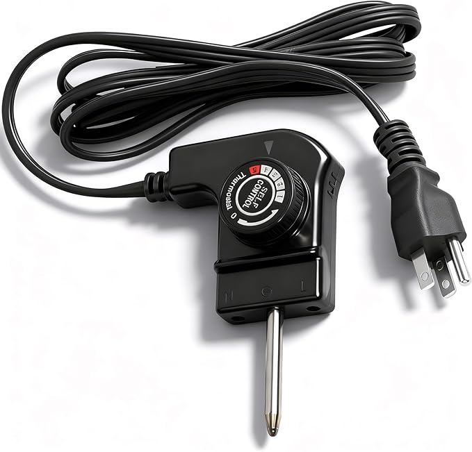 Electric Skillet Cord Replacemen for Masterbuilt,Hamilton Beach,Chefman,Presto,Cuisinart Fondue Pot,15A/125V Adjustable Thermostat Probe Cord,Thermostat Control for Grill/Griddle/Smoker/Fryers