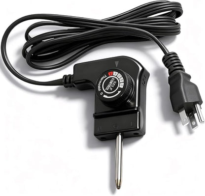 Electric Skillet Cord Replacemen for Masterbuilt,Hamilton Beach,Chefman,Presto,Cuisinart Fondue Pot,15A/125V Adjustable Thermostat Probe Cord,Thermostat Control for Grill/Griddle/Smoker/Fryers