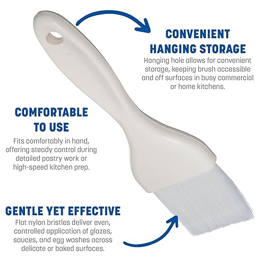 Carlisle FoodService Products 4039002 Galaxy Flat Brush, White, 1 1/2", 1.5" Height, 1.5" Width, 7" Length, Nylon