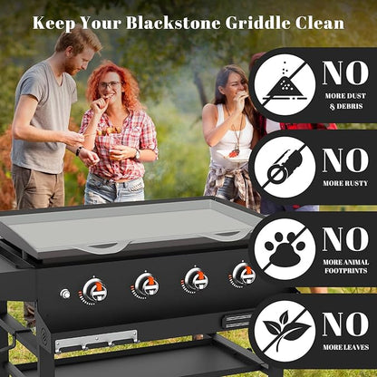 36 Inch Heavy Duty Food Grade Silicone Grill Mat for Blackstone Griddle | Gray Blackstone Griddle Cover | Durable, Non-Stick, Heat-Resistant Silicone Mat for Grilling & Protection
