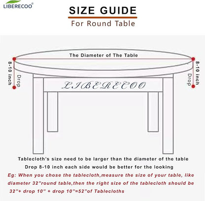 LIBERECOO 60" Round Vinyl Tablecloth Flannel Backing, Sunflower Stain-Resistant Waterproof Plastic Table Cover for Indoor/Outdoor