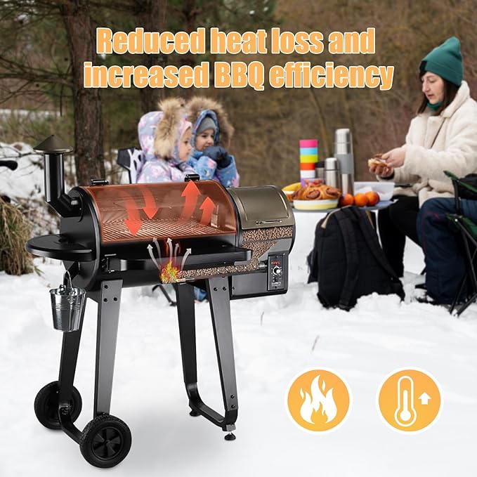 30 x 40in Grill Thermal Insulated Blanket for Winter Cooking,Smoker Insulation Blanket Heat Shield Carbon Felt Welding Blanket to Save Heat for Stove, Fireplace, Welders, Plumbers