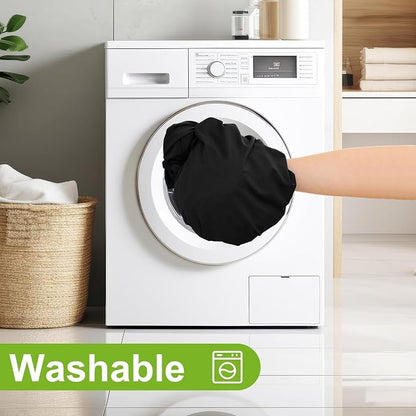 Smiry Round Spandex Tablecloth, Elastic Fitted Washable Tablecloths for 18"-24" Tables, Waterpoof Stretch Picnic Table Cover for Dining, Indoor and Outdoor, Black