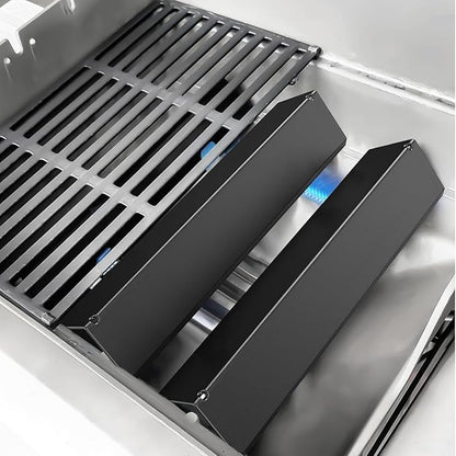 Uniflasy 7635 Flavorizer Bars & 69785 Burner Tubes for Weber Spirit I & II 200 Series Front Control, Fits Weber Spirit E210 E220 S210 S220, 15.3 Inch Heat Plates Replacement, Grill Burner Pipe Kit