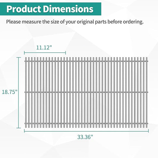 Genesis ii Grill Grates for Weber Genesis ii E-410, S-410, SE-410, E-415, E-435, S-435, LX E-410, S-440 GS4 Grill Parts Replacement for Weber Genesis ii LX 400 Series 7854 66089 66097, 9mm
