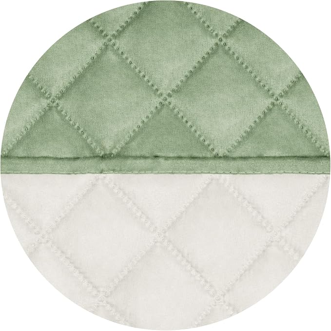 PureFit Reversible Quilted Couch Covers for Dogs Loveseat Sofa Cover 46.5” | Sage Green/Ivory, Water Resistant Couch Protector, Washable Pet Couch Cover with Non Slip and Elastic Straps For Kids