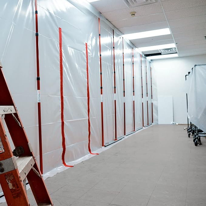 ZipWall 20' 2-Pack Spring-Loaded Poles for Dust Barriers for remodeling, renovation and repair work, KT20
