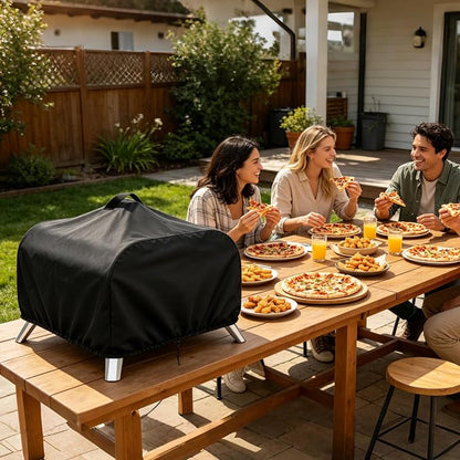 Outdoor Cover for WOOCIT 12" Multi-Fuel Pizza Oven | Waterproof Cover for WOOCIT Wood Fire & Propane Pizza Oven, Heavy Duty Protective Covers - 26 x 15 x 10 Inch