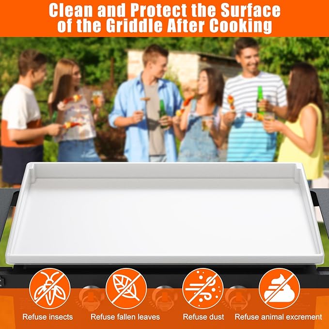 Silicone Griddle Mat Cover for Blackstone - 28 Inch True All-Encompassing Coverage Heavy Duty Food Grade Grill Buddy Mat, All Season Cooking Surface Protective Cover