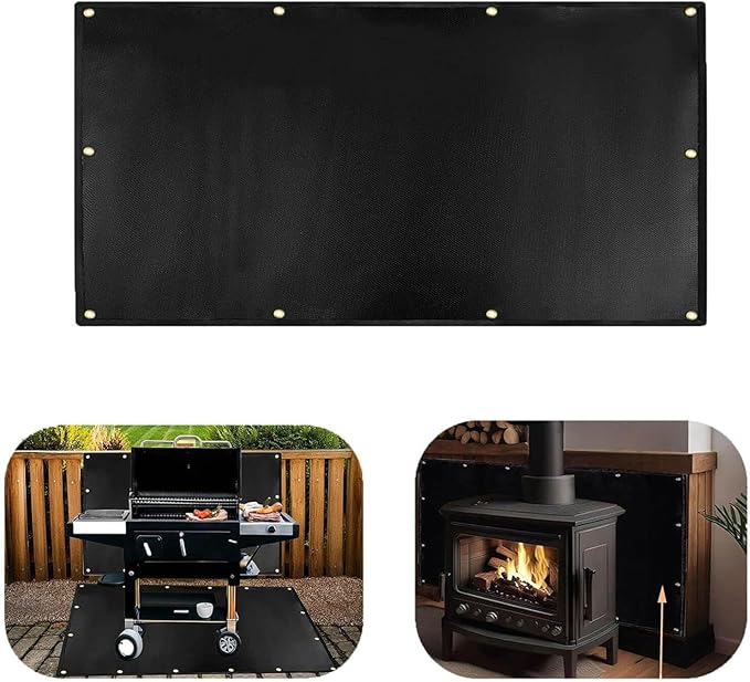 3' X 4' Heat Shield for the wall Behind the Grill, Fireproof Heat Shield for Grill,Protecting Deck Railing Wall from Grill Heat and Oil Stain,Prevent Fence and Wall from Being Blackened by BBQ Smoke.